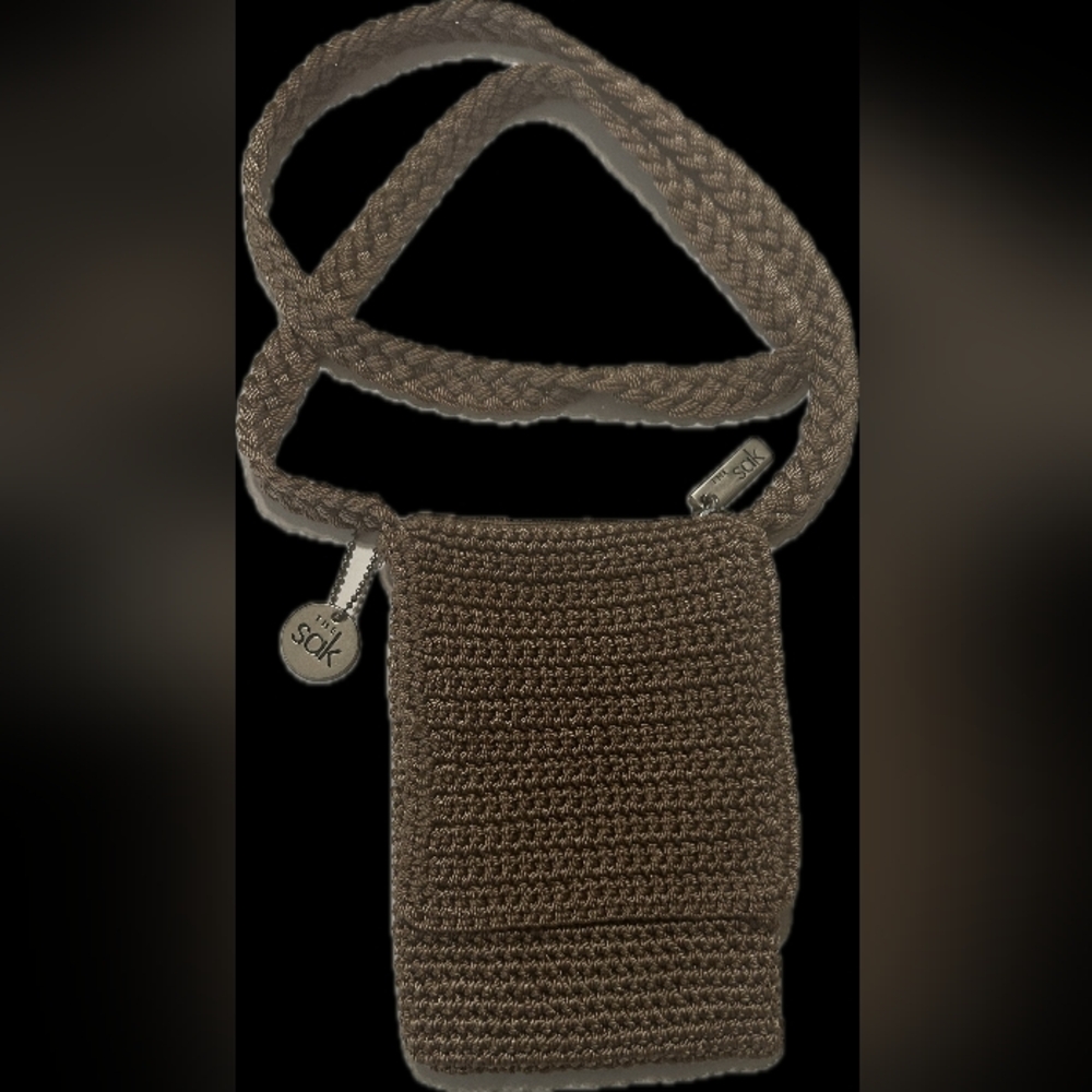 The Sak Chocolate Crochet Shoulder Bag